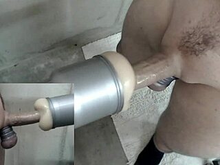 Máquina de foder ordenha bola esticada fleshlight com gozada