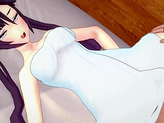 3D animated Mona sheds her towel for sensual pleasure