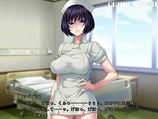 Cartoon nurse Sakusei byoutou gets a cumshot in her mouth in the second part of this adventure