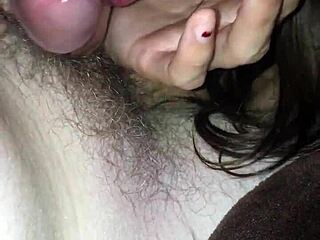 My girlfriend's younger sister gives me a blowjob while my girlfriend is away