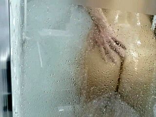 Muscular man fucks his wife in the shower with multiple partners