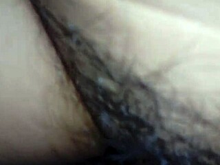 Sabrosa's hairy vagina is on full display as she opens her legs