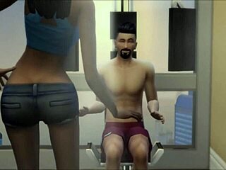 The sims 4: a black stepdad fulfills his horny daughter's desires