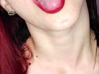 Watch Shyyfxx, your favorite playful redhead, undress and show off her natural tits in this steamy video