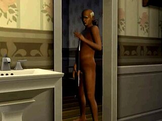 A Sims 4-es arany zuhany és hármas egy paródiában