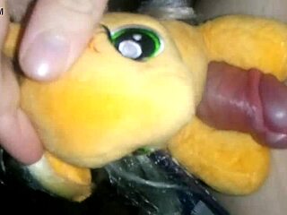 My morning milking session with my plush toy, Applejack