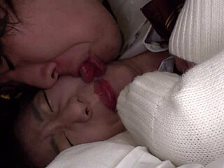 Amazing Asian bitch gets a blowjob from an old man in this amazing video
