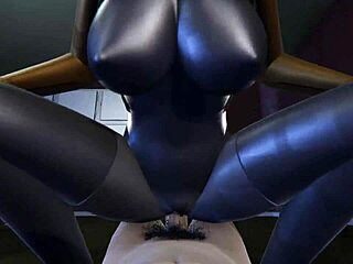 HD секс анимация с големи гърди и играчки
