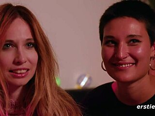 Niemiecka para amatorów wykorzystuje zabawki i lizanie do lesbijskiego seksu