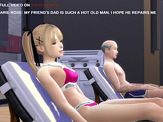 Marie Rose and an older man have a steamy encounter in public