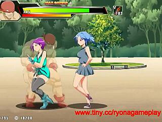 Watch a strong man and cute lady in new hentai gameplay