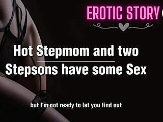 Sizzling stepmom shares intimate moments with two stepsons in a steamy ménage à trois