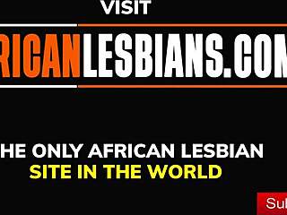 Cuplu de lesbiene africane se răsfăț în foarfecă pentru amuzament