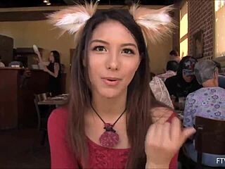 A girl dressed as a fox squirts in 1080p